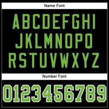 Load image into Gallery viewer, Custom Black Neon Green-White Mesh Authentic Football Jersey