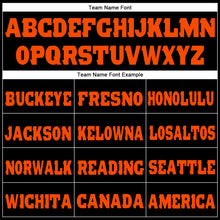 Load image into Gallery viewer, Custom Black Black-Orange Mesh Authentic Football Jersey