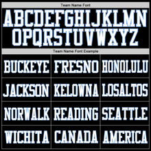 Load image into Gallery viewer, Custom Black White-Light Blue Mesh Authentic Football Jersey