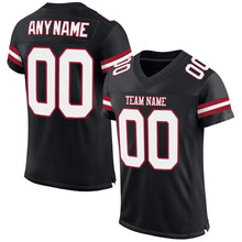 Load image into Gallery viewer, Custom Black White-Cardinal Mesh Authentic Football Jersey
