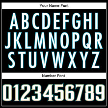 Load image into Gallery viewer, Custom Black White-Teal Mesh Authentic Football Jersey