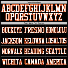 Load image into Gallery viewer, Custom Black White-Orange Mesh Authentic Football Jersey