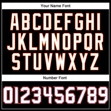 Load image into Gallery viewer, Custom Black White-Orange Mesh Authentic Football Jersey