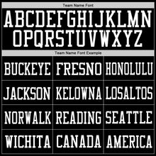 Load image into Gallery viewer, Custom Black White Mesh Authentic Football Jersey