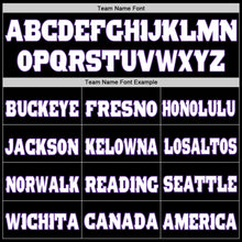 Load image into Gallery viewer, Custom Black White-Purple Mesh Authentic Football Jersey