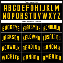 Load image into Gallery viewer, Custom Black Gold Authentic Baseball Jersey