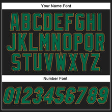 Load image into Gallery viewer, Custom Black Kelly Green-Old Gold Authentic Baseball Jersey