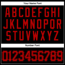 Load image into Gallery viewer, Custom Black Red Authentic Sleeveless Baseball Jersey