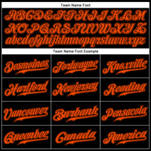Load image into Gallery viewer, Custom Black Orange Authentic Sleeveless Baseball Jersey