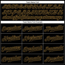 Load image into Gallery viewer, Custom Black Black-Old Gold Authentic Sleeveless Baseball Jersey