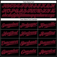 Load image into Gallery viewer, Custom Black Crimson Authentic Sleeveless Baseball Jersey