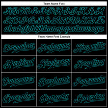 Load image into Gallery viewer, Custom Black Black-Teal Authentic Sleeveless Baseball Jersey