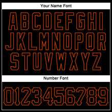 Load image into Gallery viewer, Custom Black Black-Orange Authentic Sleeveless Baseball Jersey