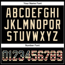 Load image into Gallery viewer, Custom Black Vintage USA Flag-Cream Authentic Sleeveless Baseball Jersey