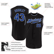 Load image into Gallery viewer, Custom Black Royal-White Authentic Sleeveless Baseball Jersey