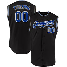 Load image into Gallery viewer, Custom Black Royal-White Authentic Sleeveless Baseball Jersey