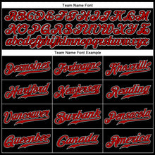Load image into Gallery viewer, Custom Black Red-White Authentic Sleeveless Baseball Jersey