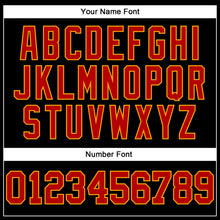 Load image into Gallery viewer, Custom Black Red-Gold Authentic Sleeveless Baseball Jersey