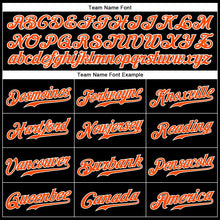 Load image into Gallery viewer, Custom Black Orange-White Authentic Sleeveless Baseball Jersey