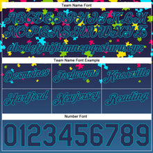 Load image into Gallery viewer, Custom Black Navy-Teal 3D Pattern Design Autism Awareness Puzzle Pieces Authentic Basketball Shorts