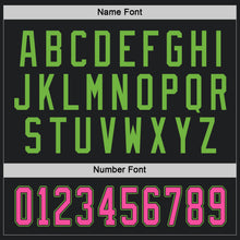 Load image into Gallery viewer, Custom Black Pink-Neon Green Hockey Jersey