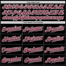 Load image into Gallery viewer, Custom Black White-Crimson Authentic Baseball Jersey