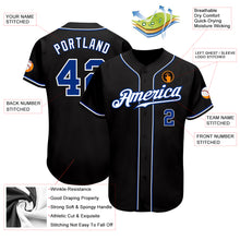 Load image into Gallery viewer, Custom Black Royal-White Authentic Baseball Jersey
