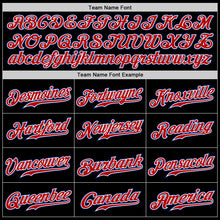 Load image into Gallery viewer, Custom Black Red-Royal Authentic Baseball Jersey