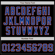 Load image into Gallery viewer, Custom Black Royal-Red Authentic Baseball Jersey