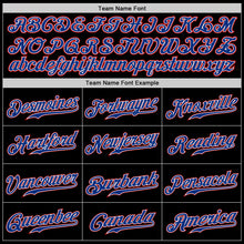 Load image into Gallery viewer, Custom Black Royal-Red Authentic Baseball Jersey