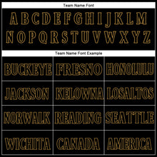 Load image into Gallery viewer, Custom Black Black-Old Gold Authentic Baseball Jersey