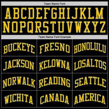 Load image into Gallery viewer, Custom Black Gold-Royal Authentic Throwback Basketball Jersey