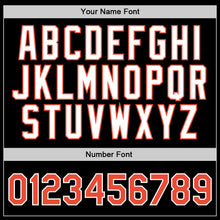 Load image into Gallery viewer, Custom Black Orange-White Authentic Throwback Basketball Jersey
