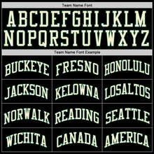 Load image into Gallery viewer, Custom Black Cream-Green Authentic Throwback Basketball Jersey