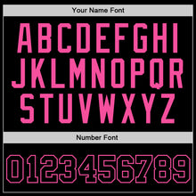 Load image into Gallery viewer, Custom Black Black-Pink Authentic Throwback Basketball Jersey