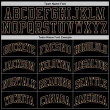 Load image into Gallery viewer, Custom Black Black-Old Gold Authentic Throwback Basketball Jersey