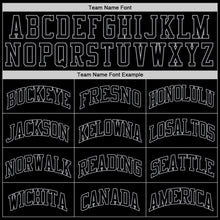 Load image into Gallery viewer, Custom Black Black-Gray Authentic Throwback Basketball Jersey