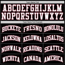 Load image into Gallery viewer, Custom Black White-Red Authentic Throwback Basketball Jersey