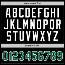 Load image into Gallery viewer, Custom Black Kelly Green-White Authentic Throwback Basketball Jersey