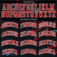 Load image into Gallery viewer, Custom Black Black-Red Round Neck Sublimation Basketball Suit Jersey