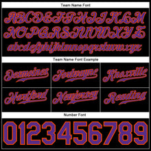 Load image into Gallery viewer, Custom Black Purple-Orange Rainbow Colored Heart For World Pride LGBT Authentic Baseball Jersey