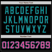 Load image into Gallery viewer, Custom Black Pink-Teal Authentic Baseball Jersey
