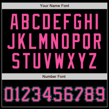 Load image into Gallery viewer, Custom Black Pink-Kelly Green Authentic Baseball Jersey