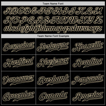 Load image into Gallery viewer, Custom Black Black-Cream Authentic Baseball Jersey