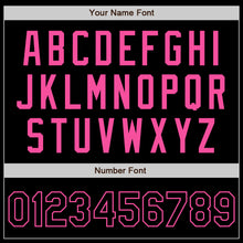 Load image into Gallery viewer, Custom Black Black-Pink Authentic Baseball Jersey