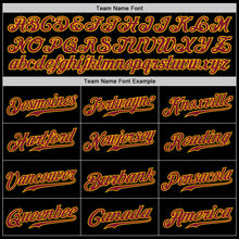 Load image into Gallery viewer, Custom Black Crimson-Gold Authentic Baseball Jersey