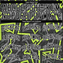 Load image into Gallery viewer, Custom Black Black-Neon Green Round Neck Sublimation Basketball Suit Jersey