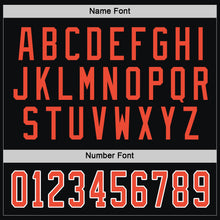 Load image into Gallery viewer, Custom Black Orange-White Hockey Jersey