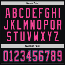 Load image into Gallery viewer, Custom Black Pink-Light Blue Hockey Jersey
