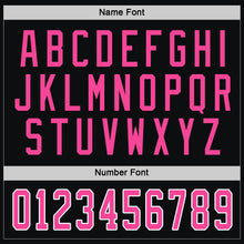 Load image into Gallery viewer, Custom Black Pink-White Hockey Jersey
